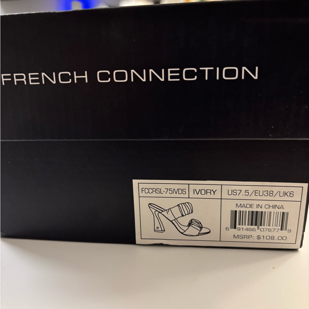 French Connection Women's Ruffle Heels Size 7.5 New With Box - Picture 9 of 9